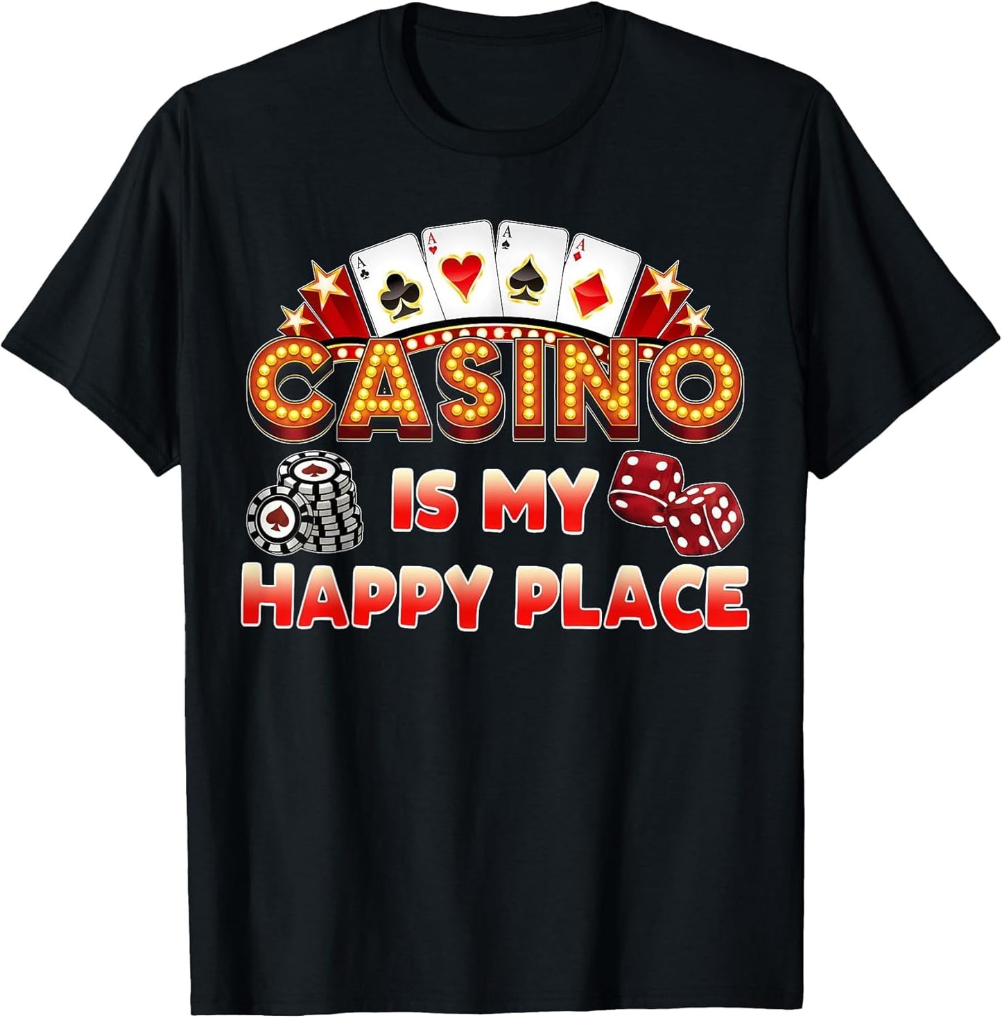 Casino is My Happy Place Funny Gambling Poker Chips