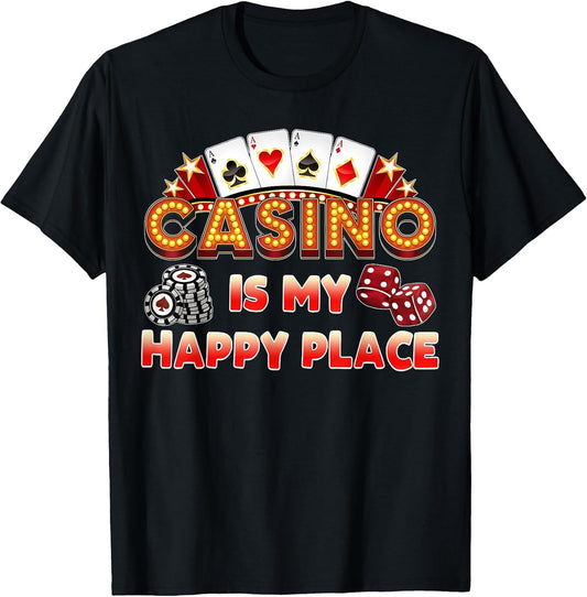 Casino is My Happy Place Funny Gambling Poker Chips