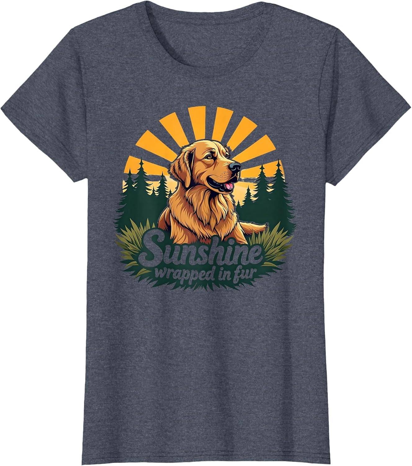Sunshine Wrapped in Fur Golden Retriever Design