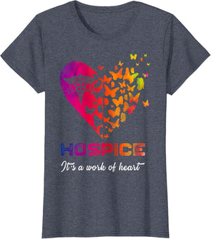 Heart Butterflies Hospice Nurse Appreciation Nursing Scrubs