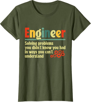 Funny Engineer Design Men Women Engineer Solving Problems