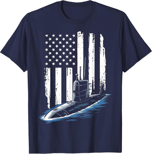 Submarine USA Flag Veteran 4th of July