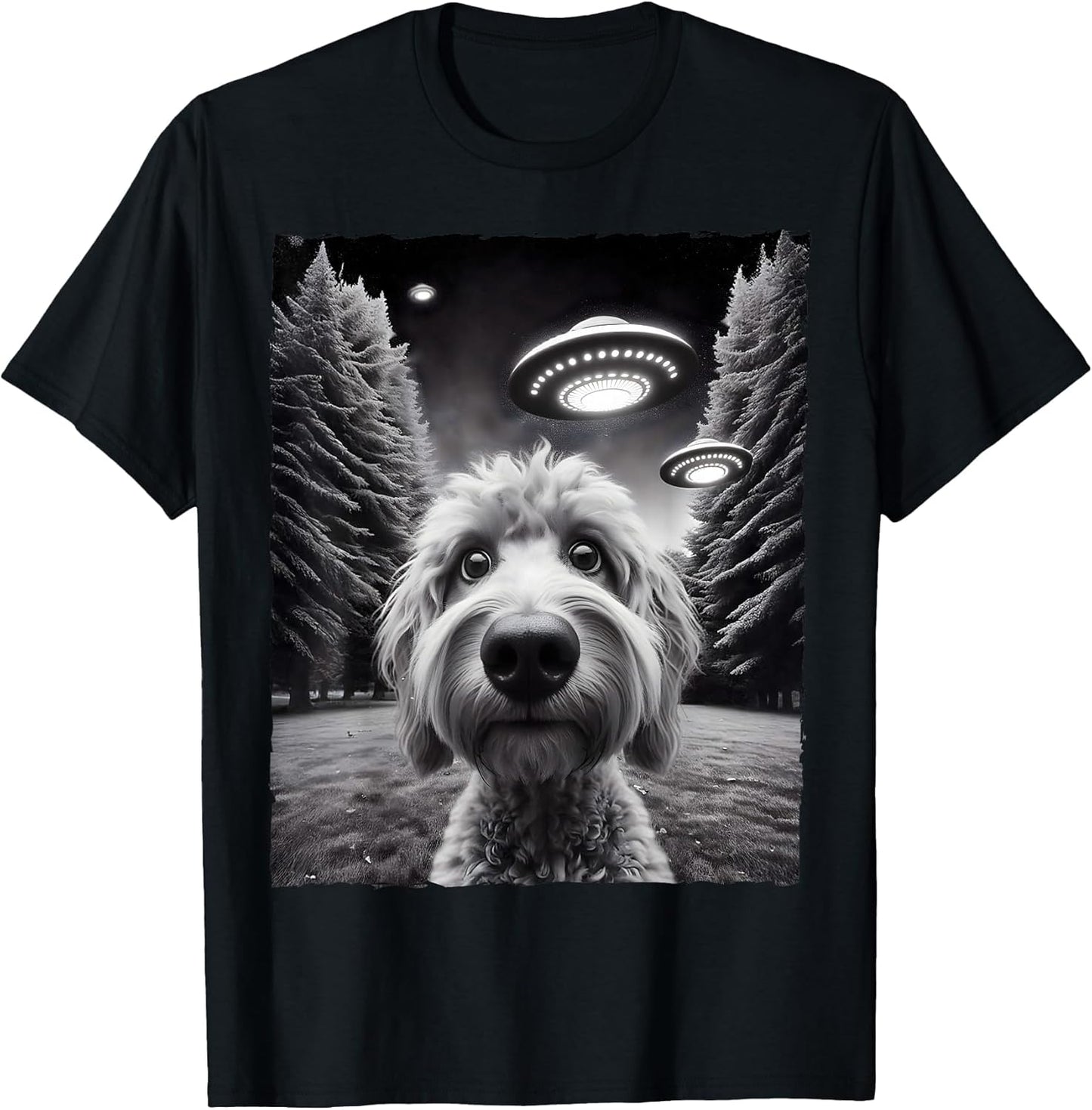 Funny Golden Doodle Selfie UFO Encounters for Dog Lovers