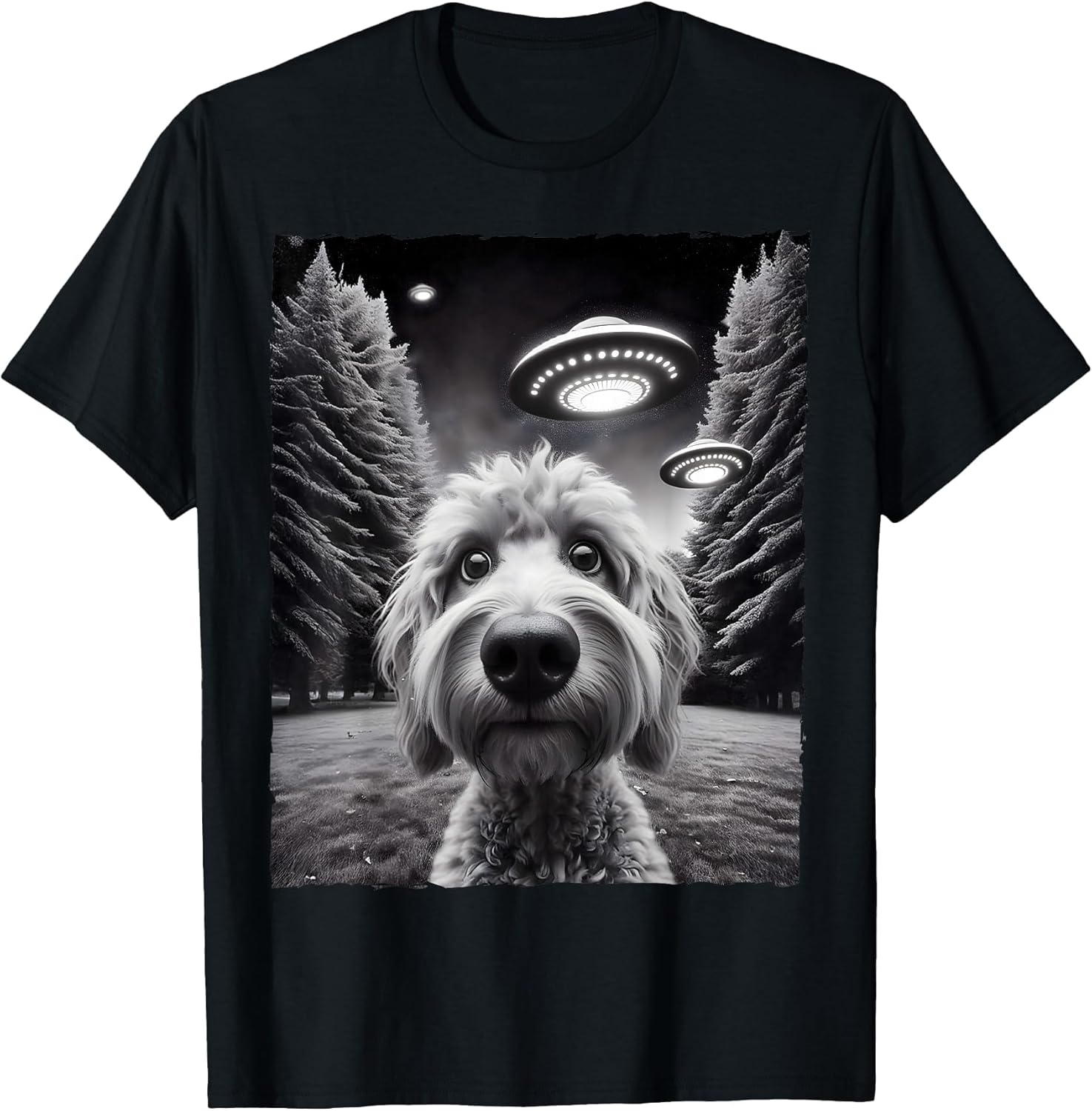 Funny Golden Doodle Selfie UFO Encounters for Dog Lovers