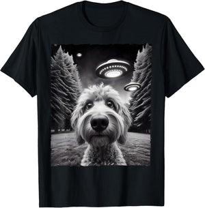 Funny Golden Doodle Selfie UFO Encounters for Dog Lovers