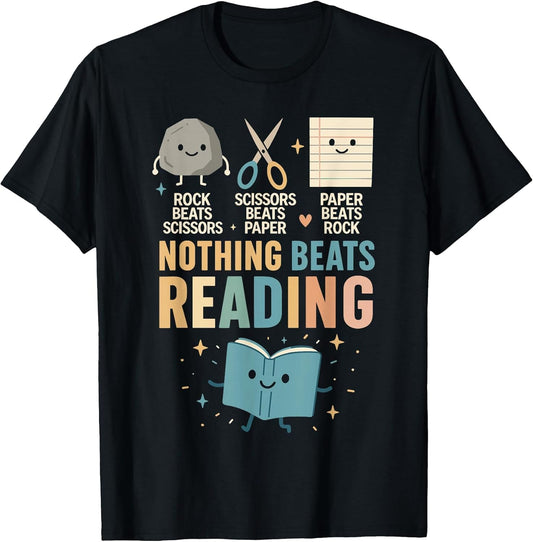 Booktrovert Shirt, Nothing Beat Reading Rock Paper Scissors