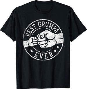 Best Grumpa Ever - Fist Bump Circle Emblem Design Grumpa