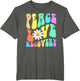 Groovy Peace Love Recovery Celebrate Sober I'm Clean AA NA , Men's Big and Tall, Asphalt Grey, 3X Tall