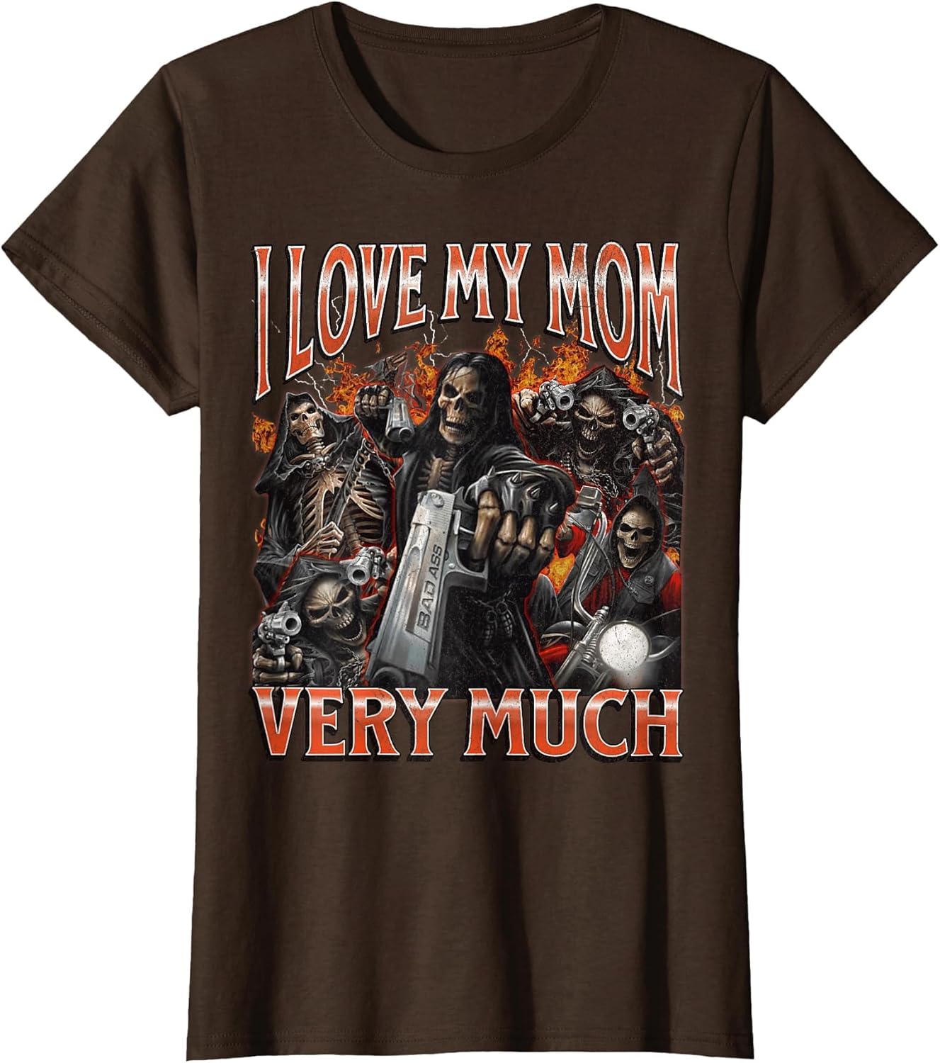 I Love My Mom Very Much Funny Hard Skeleton Meme Bootleg
