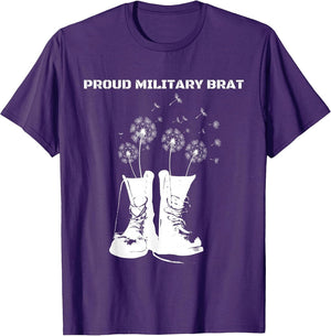 Proud Military Brat Dandelion Combat Boots