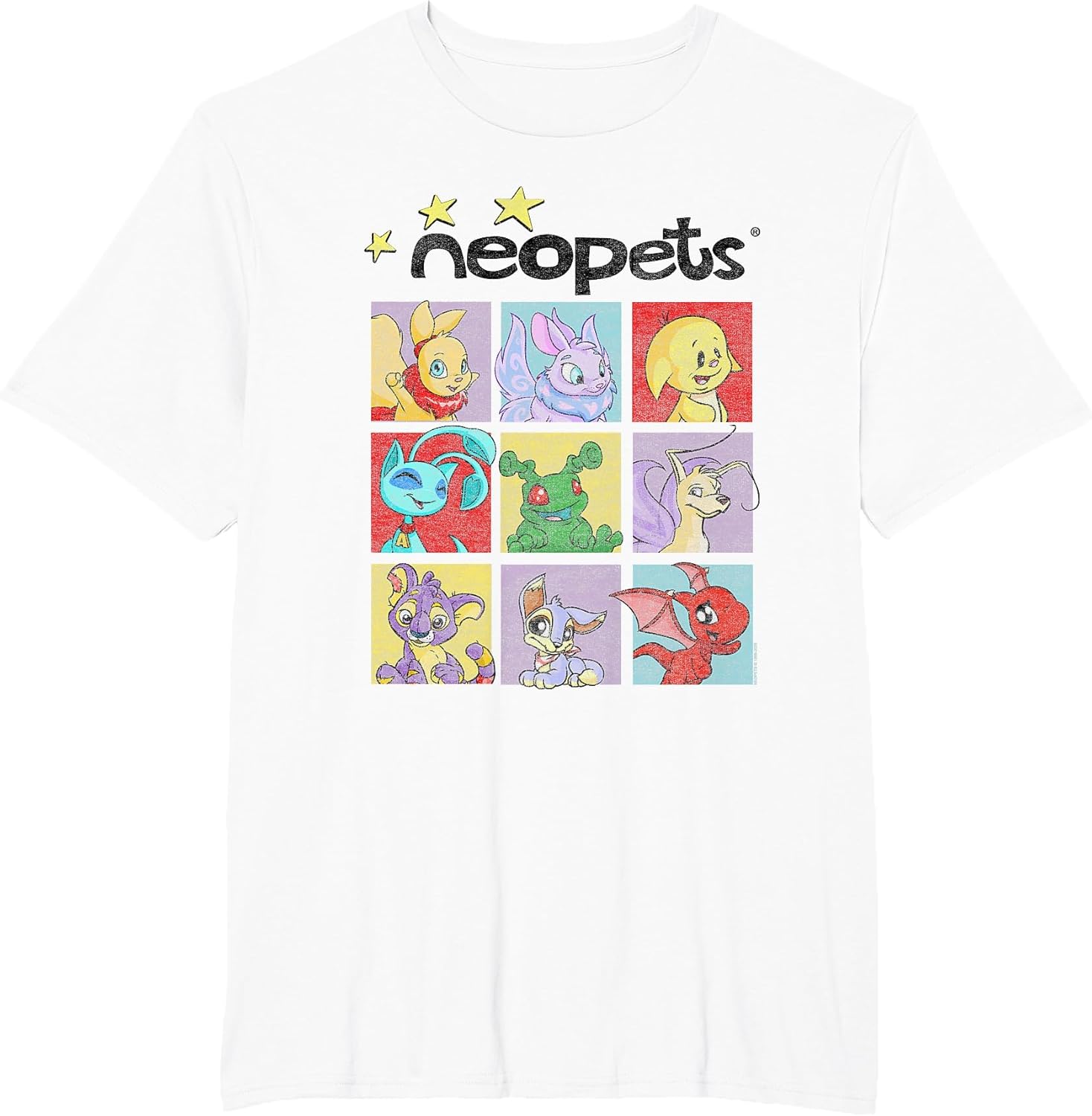 Neopets Pop Art Colorful Character Grid Retro Virtual Pets