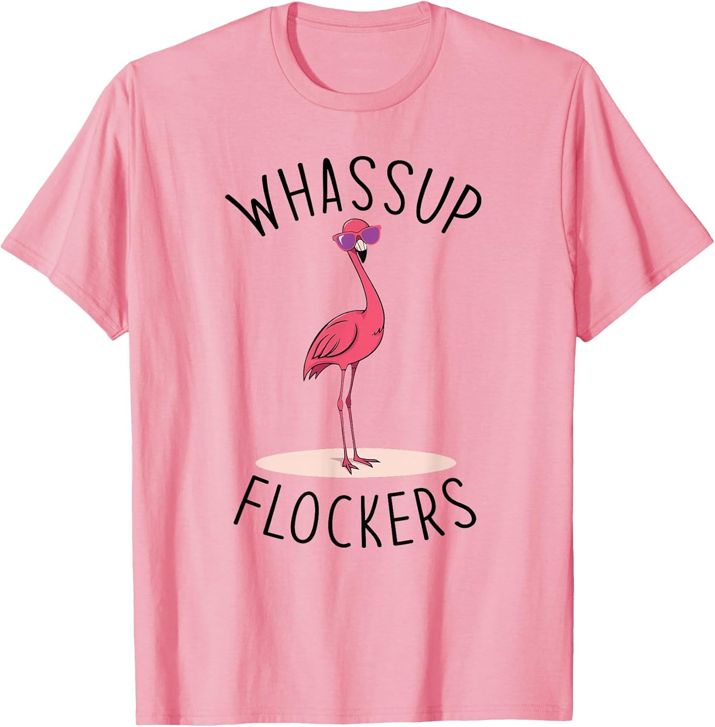 Whassup Flockers? Funny Vintage Pink Flamingo Sunglasses