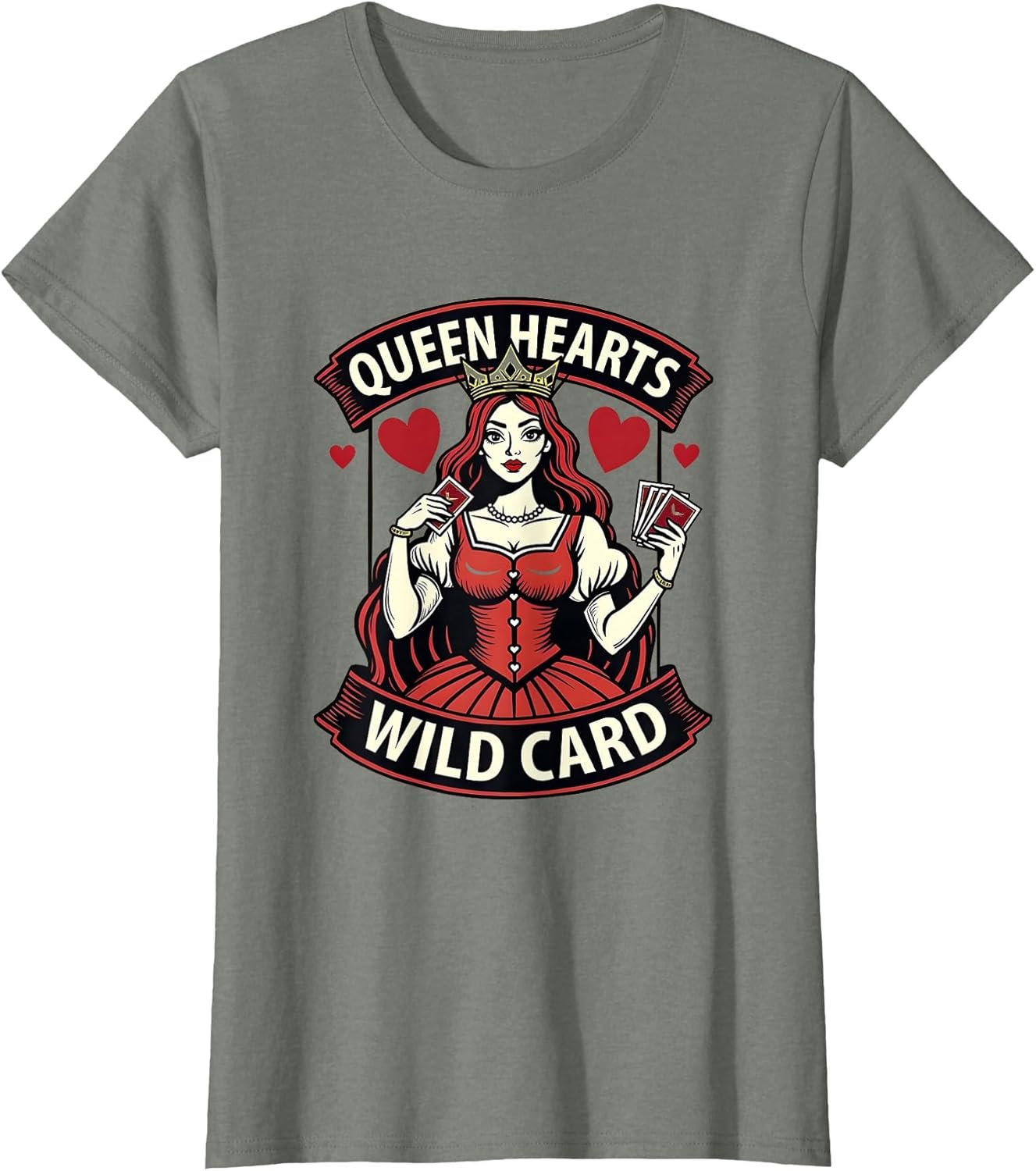 Queen Hearts Wild Card Playing Card Design