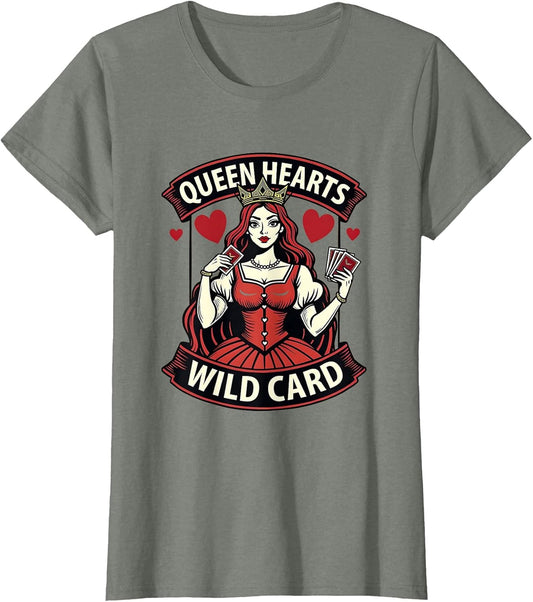 Queen Hearts Wild Card Playing Card Design