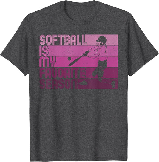 Softball is My Favorite Season Girl Softball