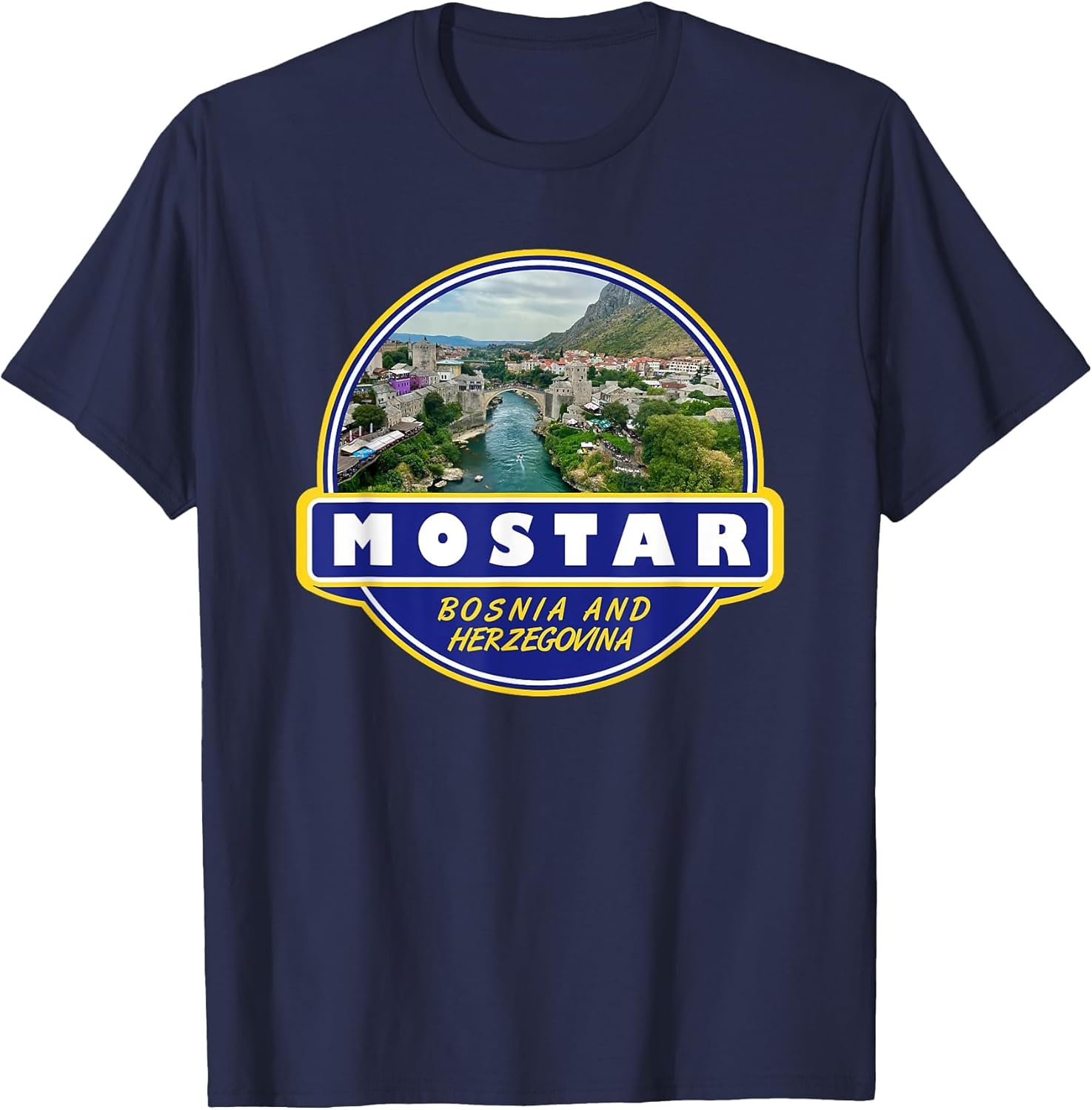 Mostar Bosnia and Herzegovina Retro Emblem Vintage