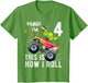 Kids T Rex Dinosaur Monster Truck 4th Birthday Boys and Girls