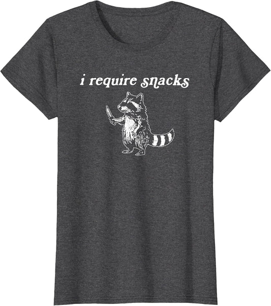 I Require Snacks Fat Raccoon, Funny Raccoon Goblincore