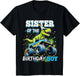 Sister of The Birthday Boy Monster Truck Dinosaur Party
