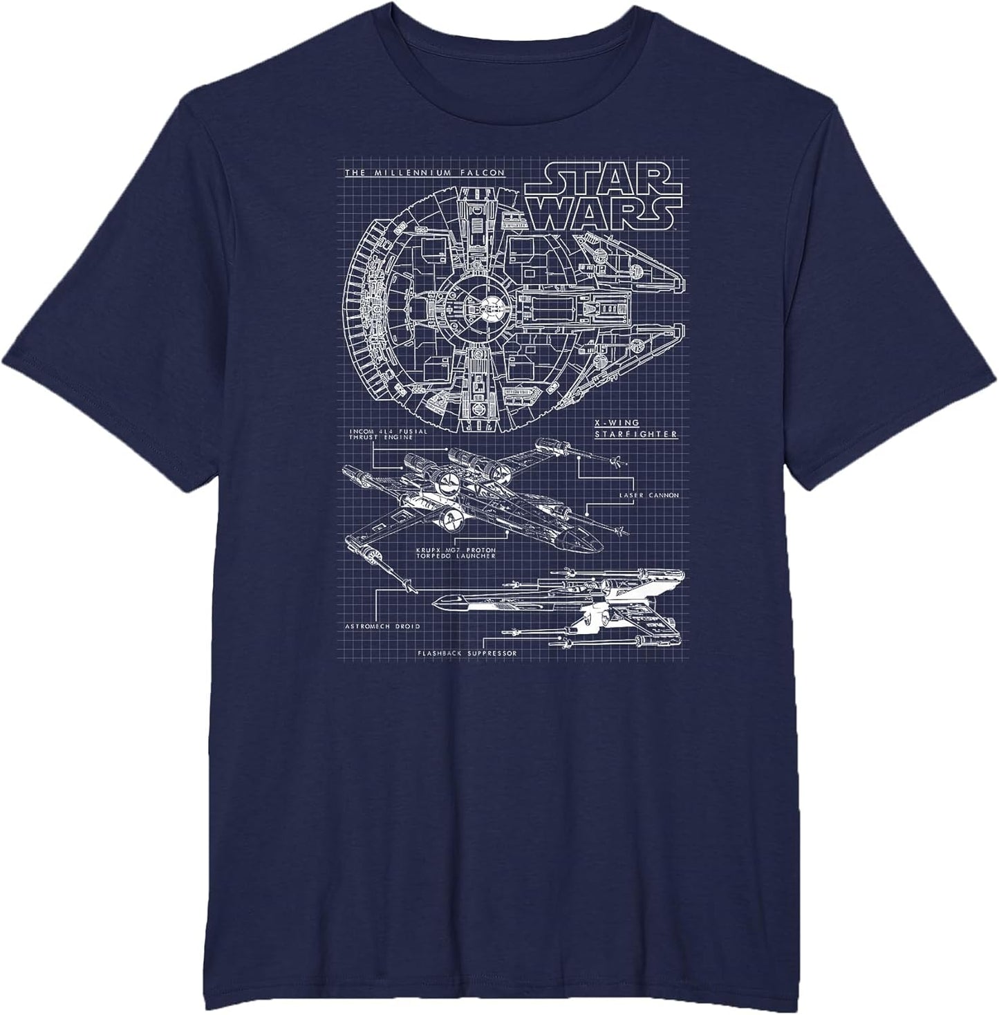 Star Wars Millennium Falcon Schematic Graphic