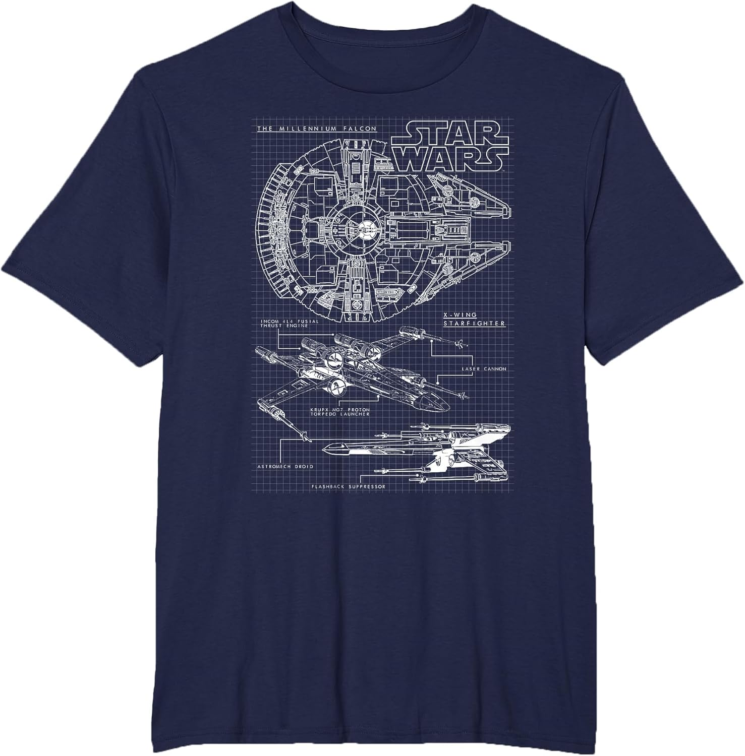 Star Wars Millennium Falcon Schematic Graphic