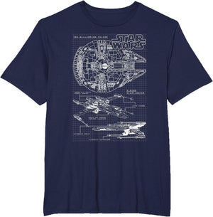 Star Wars Millennium Falcon Schematic Graphic