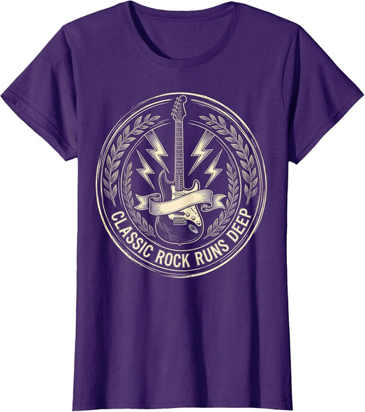 Classic Rock Runs Deep Vintage Band Design