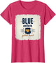 Blue Uniform Golden Heart Police Tribute Design