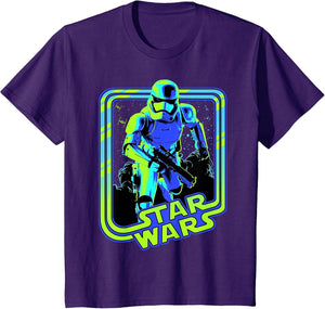 Kids Star Wars Classic Stormtrooper Retro Neon Glow Poster