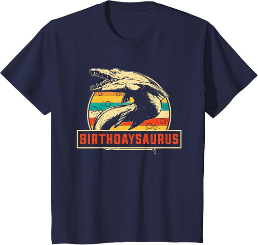 Birthdaysaurus Dinosaur Mosasaurus Funny Kids Birthday