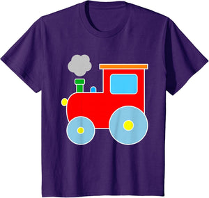 Kids Steam Locomotive Engine Shirt Train Toddler Boys