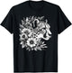 Cheetah Face Animal Print Big Cat Wildlife Flowers Design