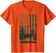 Men Kids Orange Hunting Shirt Deer Hunters Toddler Camo Flag