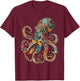 Octopus Floral Vintage Flowers Squid Kraken Scuba Diving