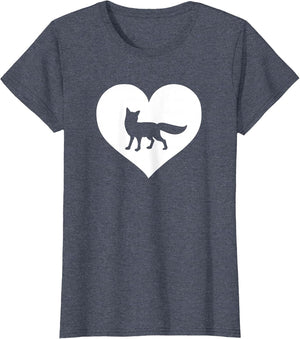 A Cute Purple or Pink Fox , Women, Heather Blue, XX-Large