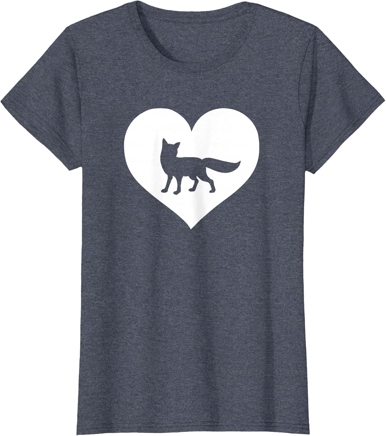 A Cute Purple or Pink Fox , Women, Heather Blue, Small