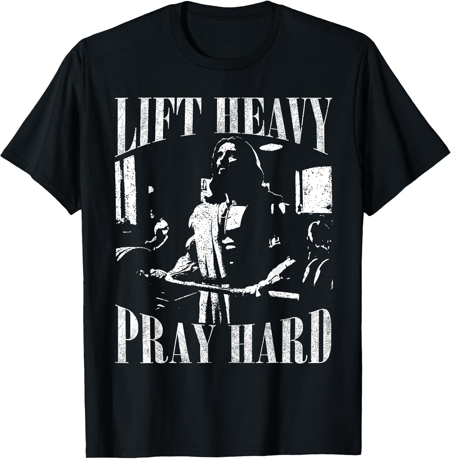 Lift Heavy Pray Hard Gym Jesus Christian for Christian