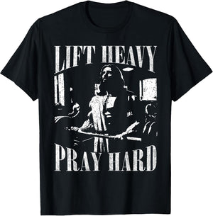 Lift Heavy Pray Hard Gym Jesus Christian for Christian