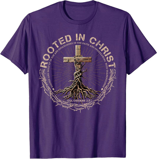 Rooted in Christ Shirt, Jesus Shirts, Christian Cross