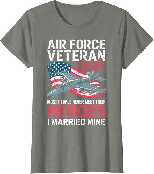 Air Force Wife American Patriotic Fighter Pilot Veteran