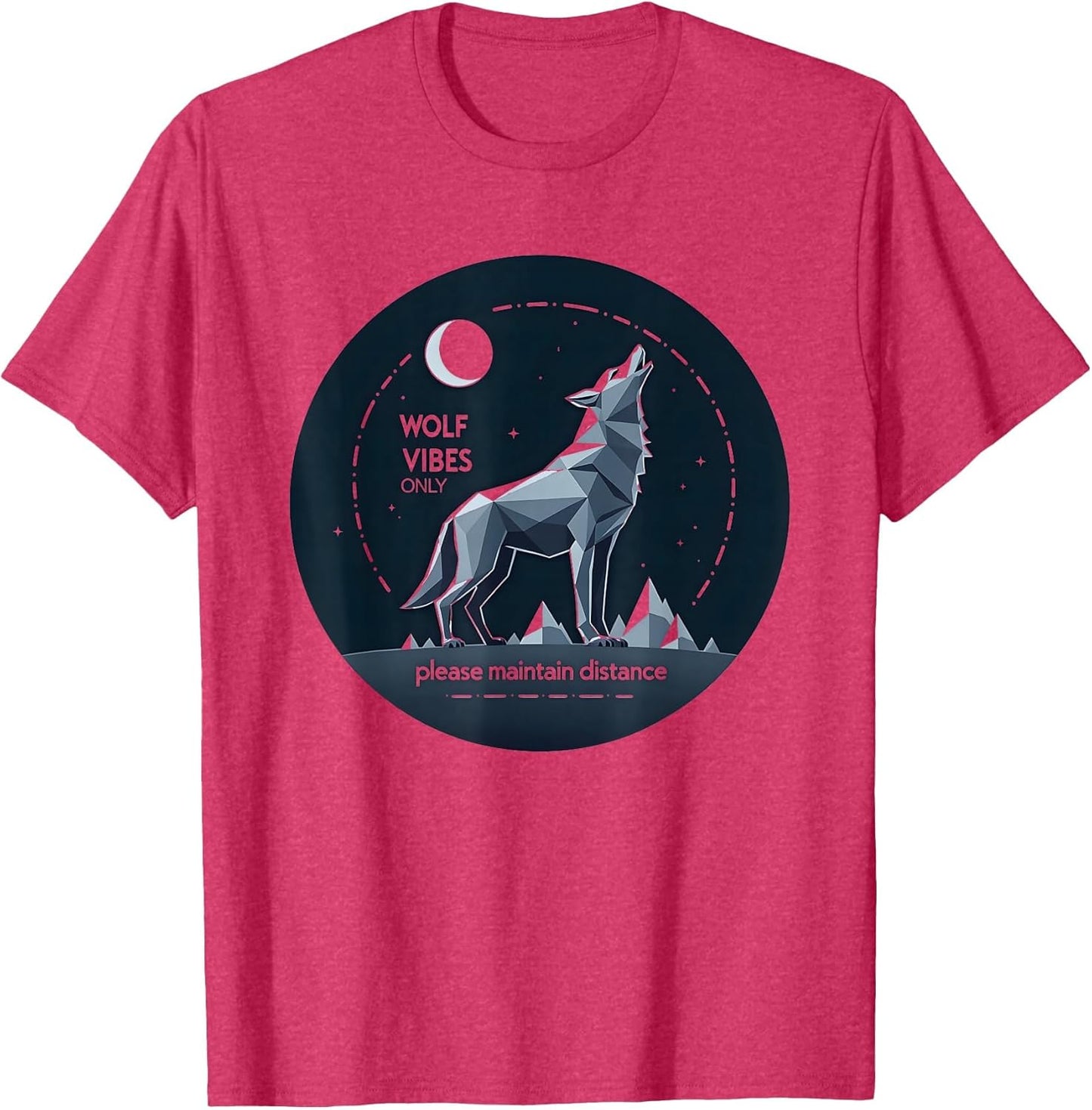 Wolf Vibes Only - Maintain Distance Introvert Graphic