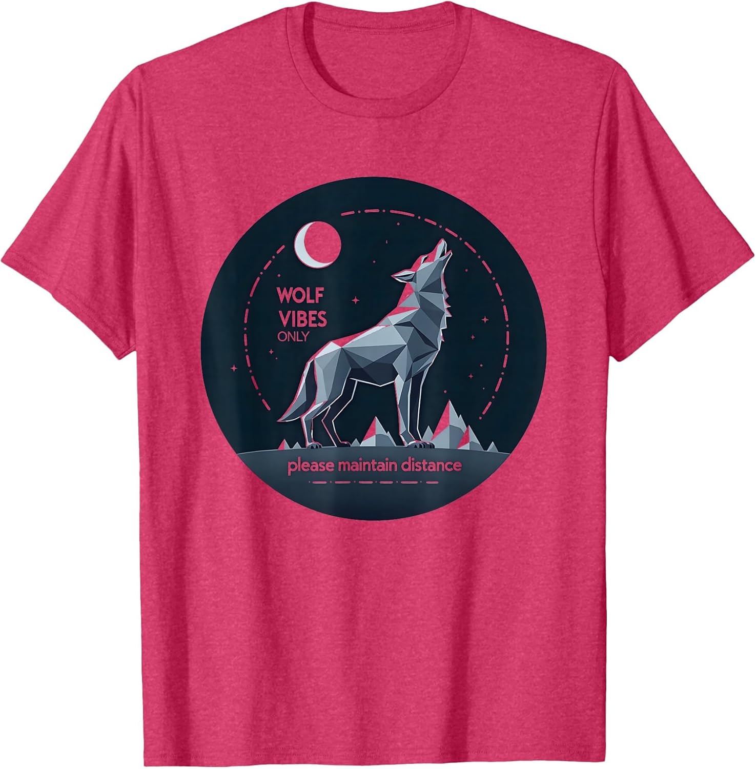 Wolf Vibes Only - Maintain Distance Introvert Graphic