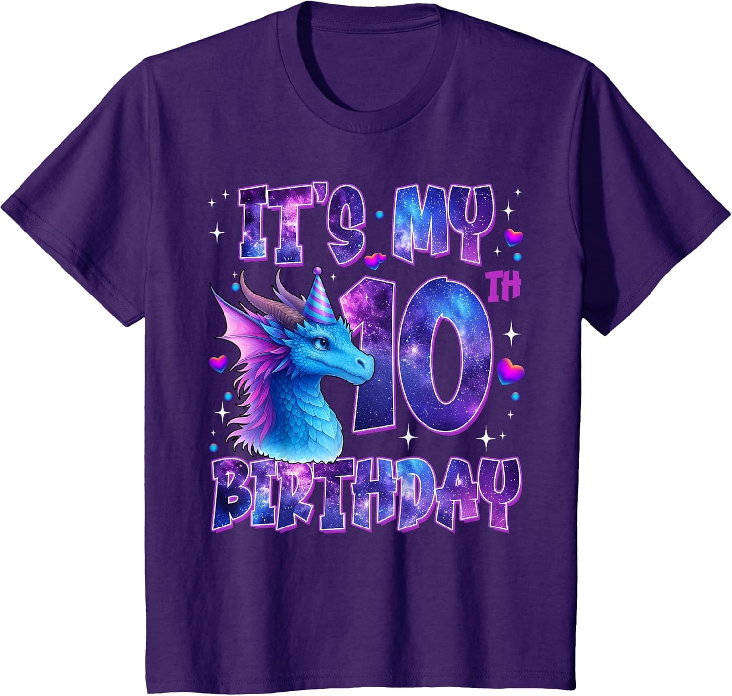 It's My 10th Birthday Dragon Party Cute Girls Dragons Theme