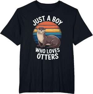 Just A Boy Who Loves Otters Animal Fan Boys Kids Otter