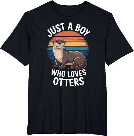 Just A Boy Who Loves Otters Animal Fan Boys Kids Otter