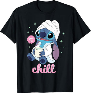 Disney Stitch "Time to Chill" Bathrobe Relaxation Self-Care