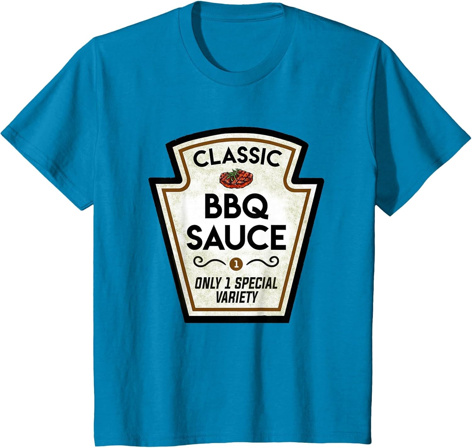 Barbecue BBQ Sauce Bottle Label Halloween Matching Costume