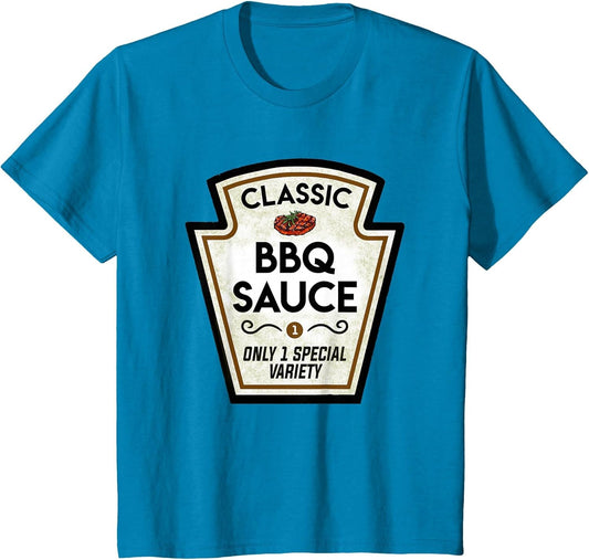 Barbecue BBQ Sauce Bottle Label Halloween Matching Costume