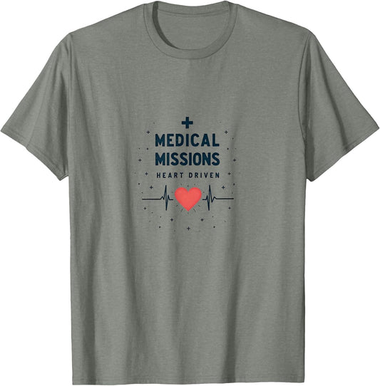 Medical Missions Heart Driven Nurse Design , Men, Olive Heather, Medium