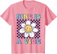 Nine is A Vibe Cute Groovy 9th Birthday Party Daisy Flower